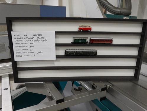 HO-GR-020: nieuwe wandvitrine, stofvrij. Vitrine. Railgroef, Hobby en Vrije tijd, Modeltreinen | H0, Nieuw, Locomotief, Gelijkstroom of Wisselstroom