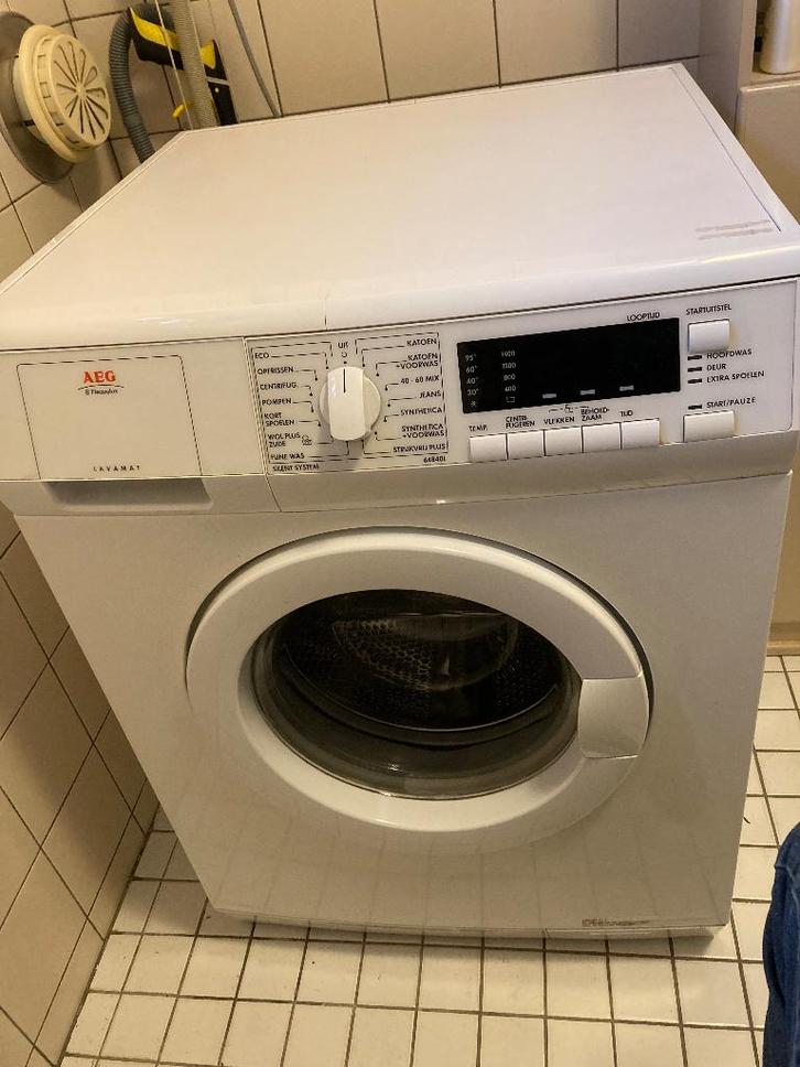 wasmachine, Witgoed en Apparatuur, Wasmachines, Gebruikt, Voorlader, 6 tot 8 kg, 85 tot 90 cm, 1200 tot 1600 toeren, Kort programma