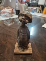 Vintage Bronzen Jongen Beeldje, Antiek en Kunst, Kunst | Beelden en Houtsnijwerken, Ophalen of Verzenden