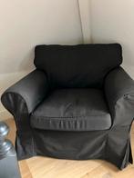 IKEA Ektorp Fauteuil - Zwarte Hoes, Huis en Inrichting, Fauteuils, Ophalen, Gebruikt, Stof, 75 tot 100 cm