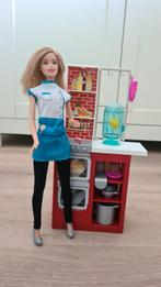 Barbie met keuken, Ophalen, Zo goed als nieuw, Barbie