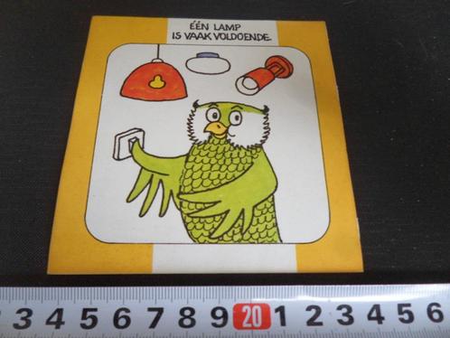 sticker strip uil lamp spot - één lamp is vaak voldoende *, Verzamelen, Stickers, Zo goed als nieuw, Bedrijf of Vereniging, Ophalen