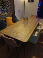 Industriële houten eettafel, Huis en Inrichting, Tafels | Eettafels, Ophalen, 200 cm of meer, 50 tot 100 cm, Zo goed als nieuw