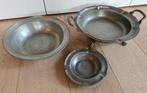 3x Tinnen schaal, Antiek en Kunst, Antiek | Tin, Ophalen of Verzenden