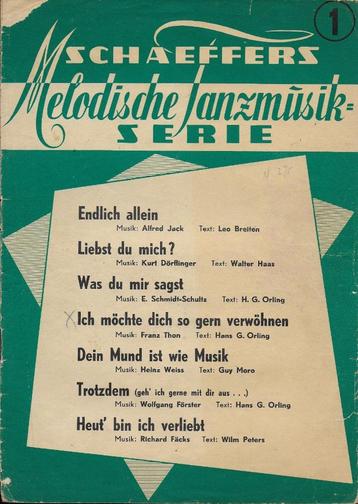 Mu57 bladmuziek schaeffers melodische tanzmusik beschikbaar voor biedingen