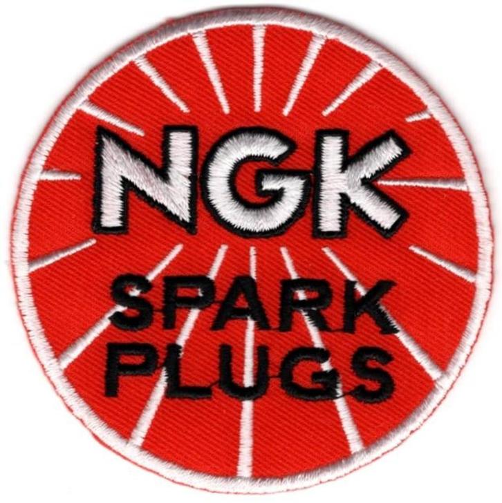 NGK Spark Plugs stoffen opstrijk patch embleem #3, Motoren, Accessoires | Stickers, Ophalen of Verzenden