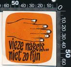 Sticker: Voorlichtingsbureau voor de Voeding - Vieze nagels, Verzamelen, Ophalen of Verzenden