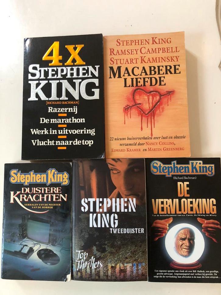Set van 5 boeken Stephen King, Boeken, Thrillers, Gelezen, Ophalen of Verzenden