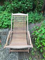 teakhouten ligstoel, Tuin en Terras, Ligbedden, Ophalen, Gebruikt, Teakhout, Verstelbaar