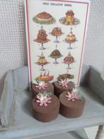 Setje choco taartjes,,, poppenhuis 1:12 (nr br141a)*, Ophalen of Verzenden, Nieuw, Poppenhuis