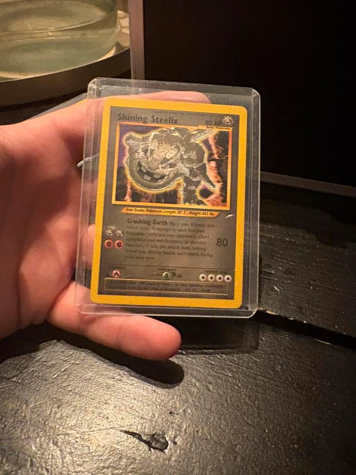 Shining steelix, Hobby en Vrije tijd, Verzamelkaartspellen | Pokémon, Zo goed als nieuw, Meerdere kaarten, Foil, Ophalen of Verzenden