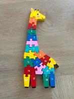 Houten Giraffe Puzzel - 20 Stukjes, 2 tot 4 jaar, Zo goed als nieuw, Van hout, Meer dan 50 stukjes