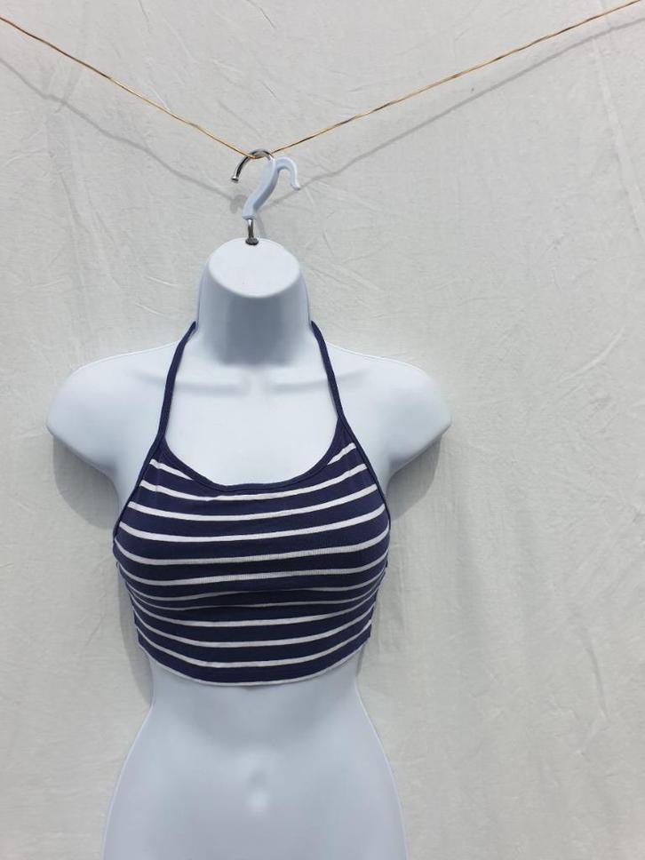 Leuk gestreept topje. Mt S Merk Bershka, Kleding | Dames, T-shirts, Zo goed als nieuw, Maat 36 (S), Zwart, Zonder mouw, Ophalen of Verzenden