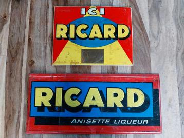 Oude Franse Ricard Reclameborden beschikbaar voor biedingen