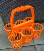 Oranje plastic flessendrager, Ophalen of Verzenden