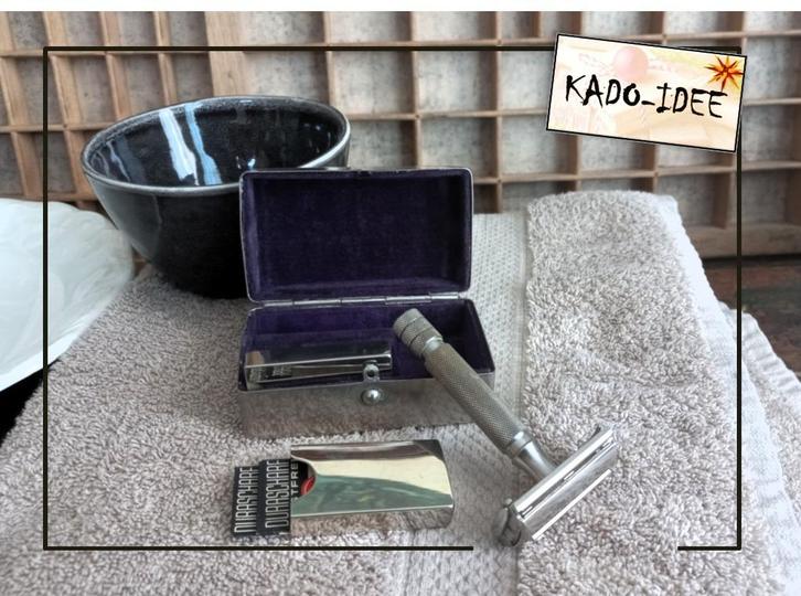 Vintage TTO-veiligheidsscheermes, in RVS doos, Antiek en Kunst, Antiek | Gereedschap en Instrumenten, Ophalen of Verzenden