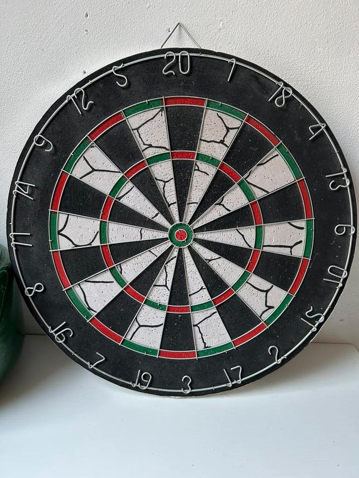Dartbord dubbelzijdig, Sport en Fitness, Darts, Gebruikt, Dartbord, Ophalen of Verzenden