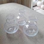 Kristallen Vaasjes Set van 3, Huis en Inrichting, Woonaccessoires | Vazen, Wit, Ophalen of Verzenden, Minder dan 50 cm, Glas