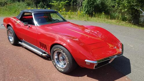 CORVETTE 1968 MATCHING NUMBERS, Auto's, Oldtimers, Particulier, Chevrolet, Benzine, Cabriolet, Handgeschakeld, Rood, Zwart, Achterwielaandrijving
