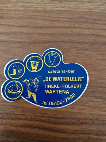 2998 Vintage De Waterlelie Sticker Wartena beschikbaar voor biedingen