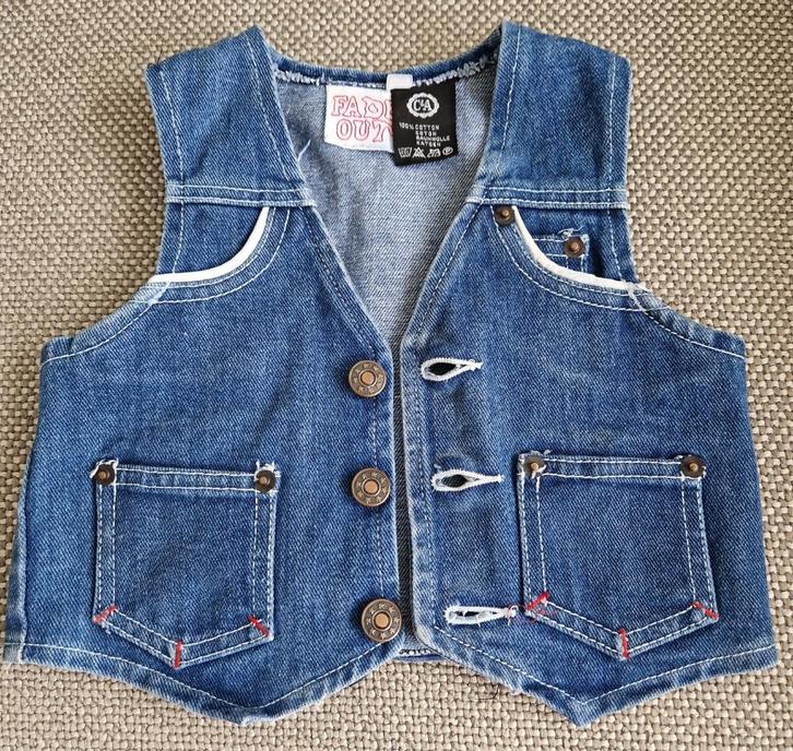 Vintage spijker gilet C&A maat 104, Kinderen en Baby's, Kinderkleding | Maat 104, Jongen of Meisje, Ophalen of Verzenden
