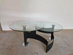 Vintage design salontafel met draaiend glas, Huis en Inrichting, Tafels | Salontafels, Ophalen, Gebruikt, 50 tot 100 cm, 50 tot 100 cm