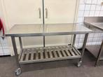 Verrijdbare rvs werktafel werkbank horeca catering, Ophalen, Xx, Xx, 120 tot 170 cm