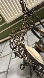 Antieke Olie Lamp, Ophalen, Gebruikt, Glas, Minder dan 50 cm