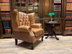 Chesterfield king oorfauteuil cognac, Ophalen, Gosem engelstaat, Nieuw, Leer