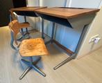 Marko Vintage Schooltafel incl. stoeltjes, Ophalen, Gebruikt