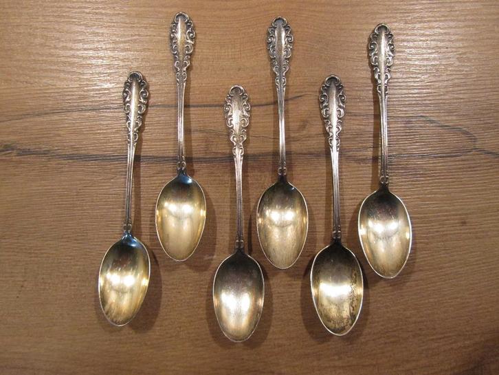 Massief zilver theelepels 800 koffielepels, Antiek en Kunst, Antiek | Goud en Zilver, Zilver, Ophalen of Verzenden