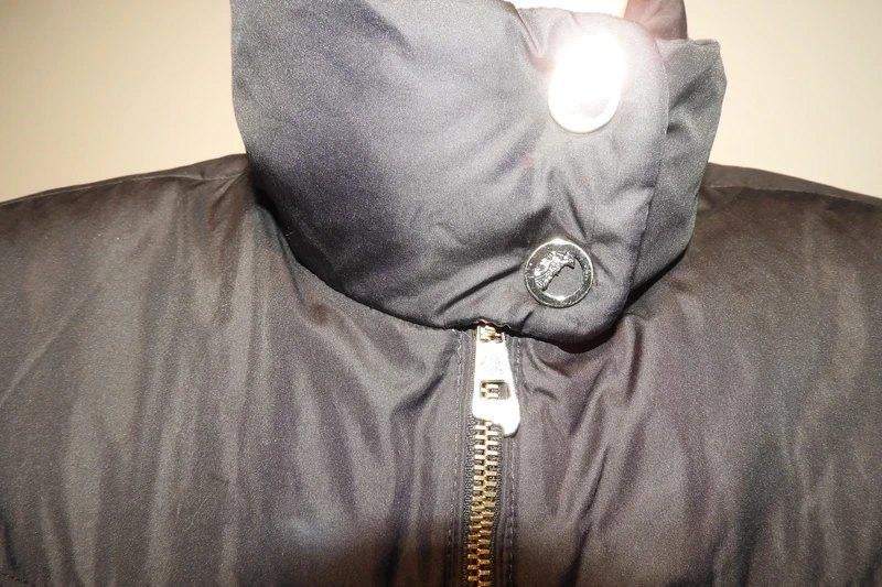 Versace Collection zwarte dons jas meduse hardware goud I42, Verzenden, Zwart, Versace, Maat 36 (S)