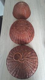 Vintage Rotan Vliegenstolpen - Set van 3, Mand, Rond, Ophalen of Verzenden, Zo goed als nieuw