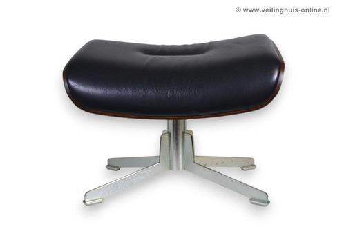 Conform Hocker - Ontwerper Jahn Aamodt, Huis en Inrichting, Fauteuils, Zo goed als nieuw, Hout, Leer, Metaal, Minder dan 50 cm
