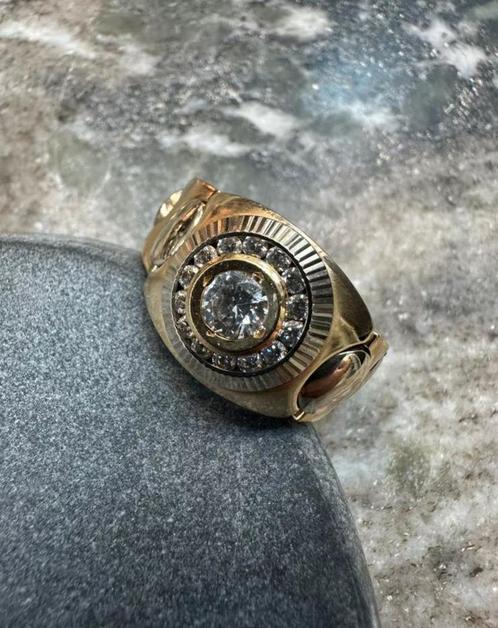 Prachtige 18k gouden ring MASSIEF, Sieraden, Tassen en Uiterlijk, Ringen, Nieuw, Dame, Goud, Ophalen of Verzenden