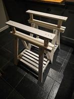 Ikea Schragen Wit - Verstelbaar, Zo Goed Als Nieuw, Ophalen of Verzenden, Zo goed als nieuw, Grenenhout, Tafelpoot
