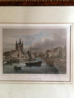 Gravure van Zierikzee anno 1860 ., Antiek en Kunst, Verzenden