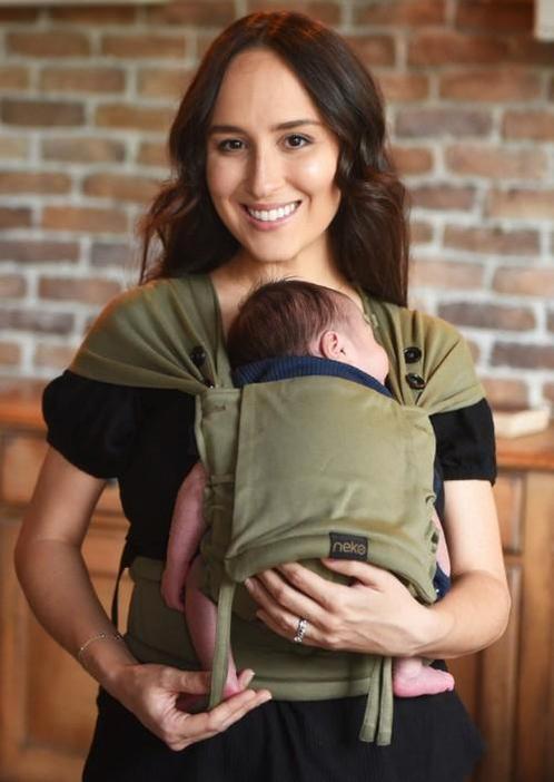 Neko draagzak boor newborn - tiny soft baby carrier - olive, Kinderen en Baby's, Babydragers en Draagdoeken, Gebruikt, Draagzak