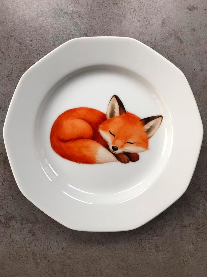 Wandbord wandbordje wandecoratie met afbeelding van vos, Huis en Inrichting, Woonaccessoires | Wanddecoraties, Ophalen of Verzenden