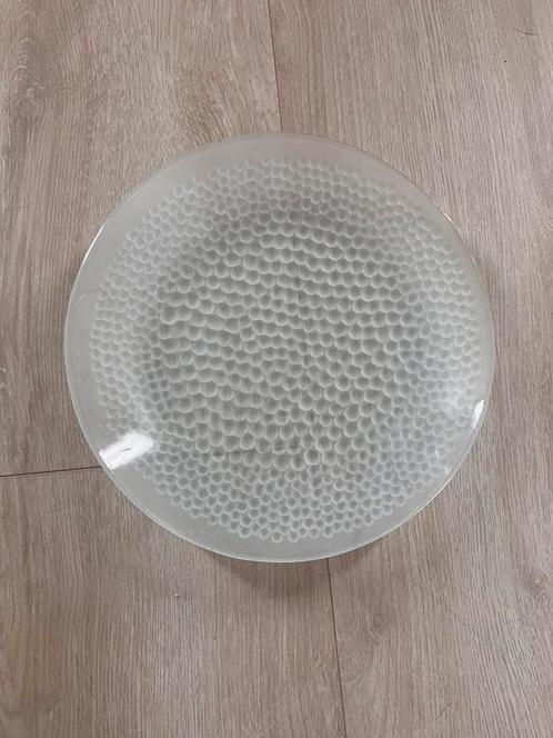 Glazen sierbord, Huis en Inrichting, Keuken | Servies, Zo goed als nieuw, Bord(en), Overige stijlen, Glas, Ophalen