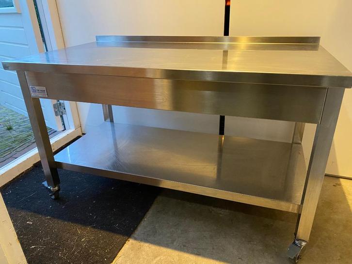 RVS Werktafel oliebollenbak / oliebollen frituur, Huis en Inrichting, Keuken | Keukenelementen, Zo goed als nieuw, Minder dan 100 cm