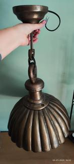 Hanglamp goud koper plafondlamp rond schelp industrieel PTMD, Ophalen of Verzenden, Zo goed als nieuw, Metaal, Minder dan 50 cm