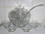 Leerdam glas complete antieke bowl set glazen en lepel, Verzenden