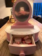 Houten make-up tafel met houten accessoires, Kinderen en Baby's, Speelgoed | Houten speelgoed, Meubelstuk of Keukentje, Zo goed als nieuw