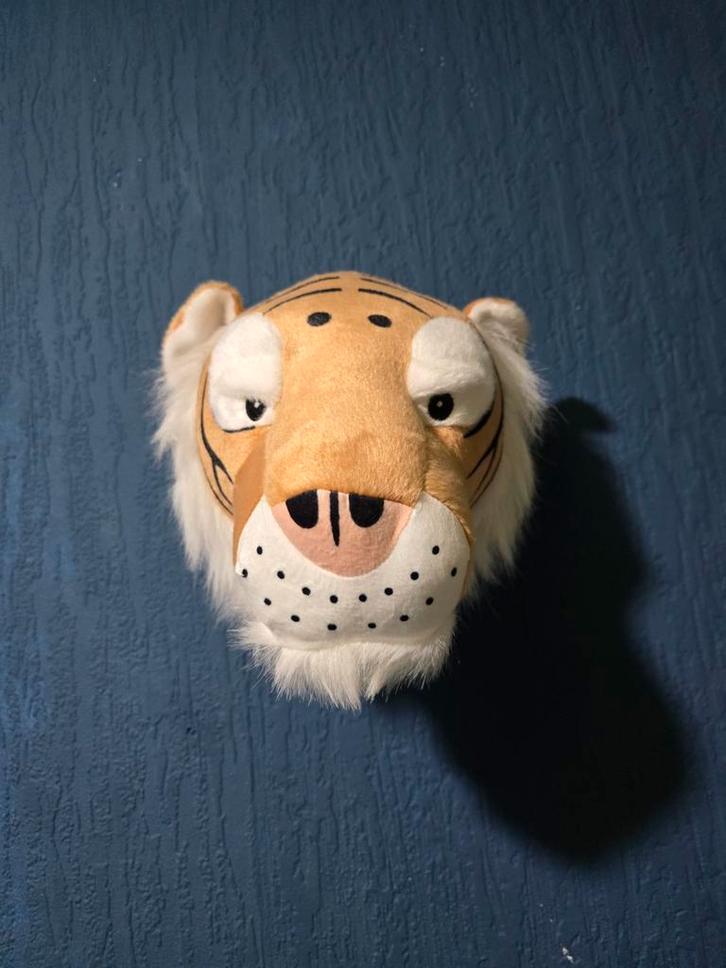 Dierenkoppen voor aan de muur - Tijger, Olifant, Triceratops, Huis en Inrichting, Woonaccessoires | Overige, Zo goed als nieuw