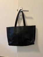 Myomy paperbag tas zwart leer, Ophalen of Verzenden, Zo goed als nieuw, Zwart, Handtas