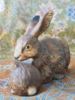 Mooi oud Goebel beeldje uit Duitsland van twee konijnen., Antiek en Kunst, Antiek | Porselein, Ophalen of Verzenden