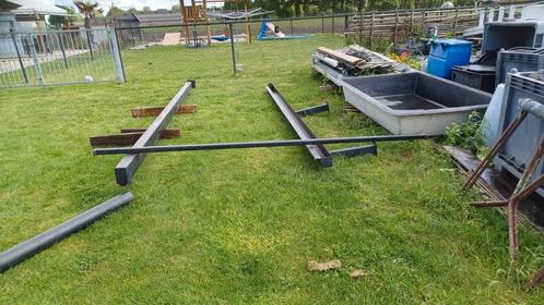 Afdak   frame staal, Doe-het-zelf en Verbouw, Dakpannen en Dakbedekking, Zo goed als nieuw, Zwart, Minder dan 5 m², Ophalen