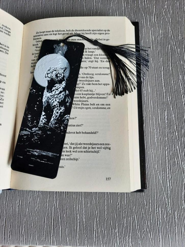 Unieke 3D Boekenlegger Panter met Reliëf, Verzamelen, Boekenleggers, Nieuw, Dier, Ophalen of Verzenden