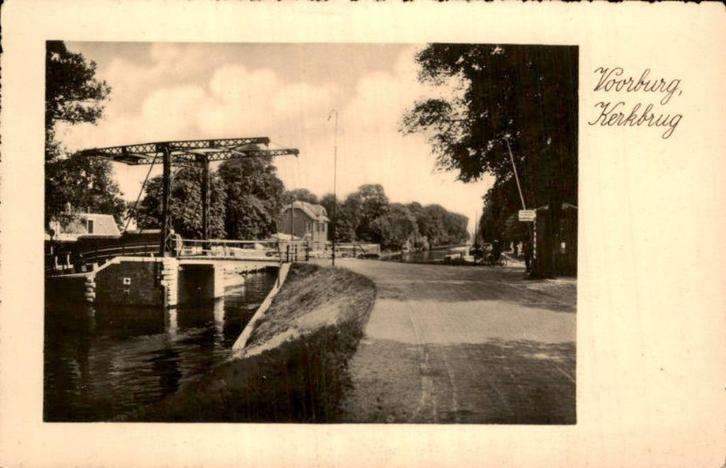 Voorburg - Kerkbrug, Verzamelen, Ansichtkaarten | Nederland, Ongelopen, Zuid-Holland, Voor 1920, Ophalen of Verzenden